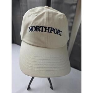 NWT Daylix "Northport" Ball Cap Hat Beige/Black Embroidery Adjustable